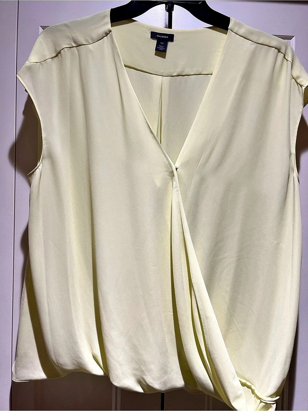 Halogen Blouse in Yellow Size XXL Like New